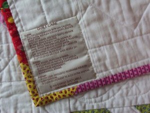 Gorges Quilt Care Label